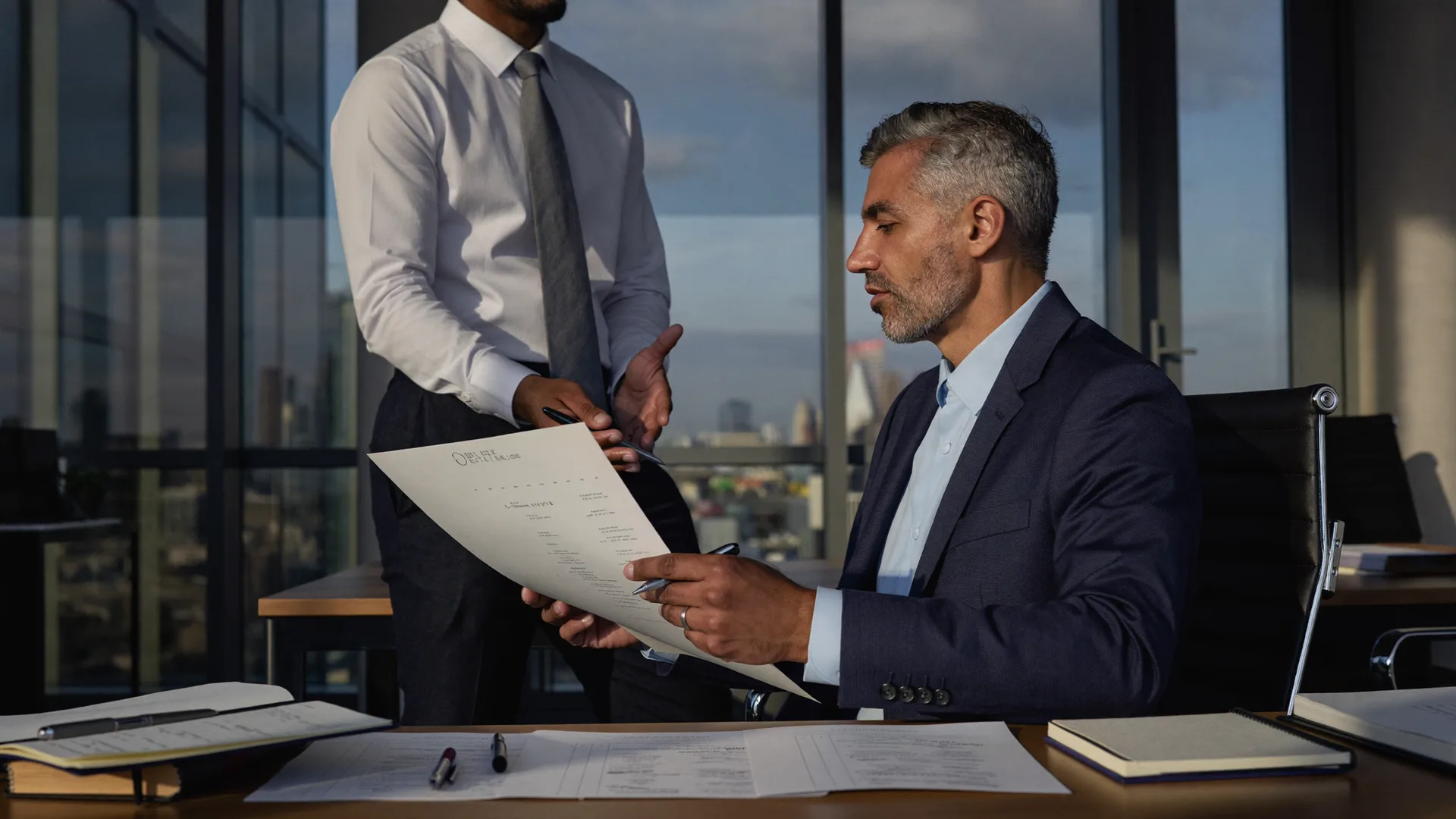 Un responsable financier avec un dirigeant